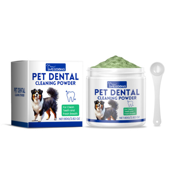 Yegbong 80g Dog Teeth Cleaning Powder Dental Whiten Tartar Eliminate Fresh Breath Pet Oral Hygiene Care Brighten Teeth Powder - Image 5
