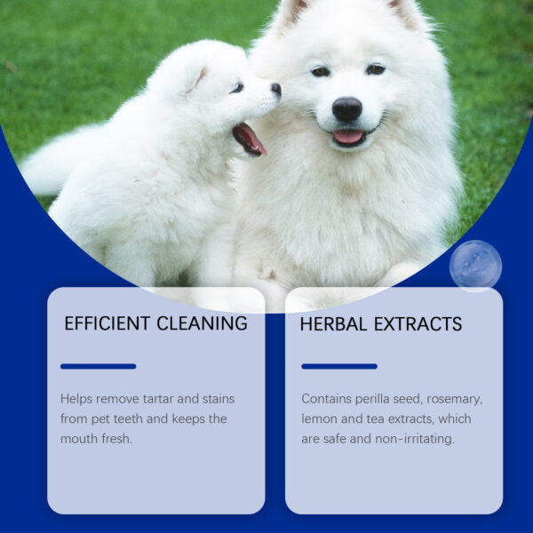 Yegbong 80g Dog Teeth Cleaning Powder Dental Whiten Tartar Eliminate Fresh Breath Pet Oral Hygiene Care Brighten Teeth Powder - Image 3