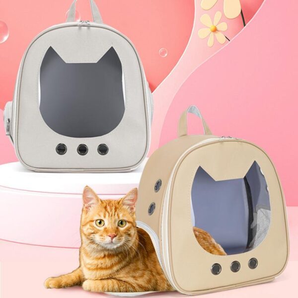 Foldable Cat Carrier Backpack - Lightweight Breathable Pet Travel Bag - Image 2