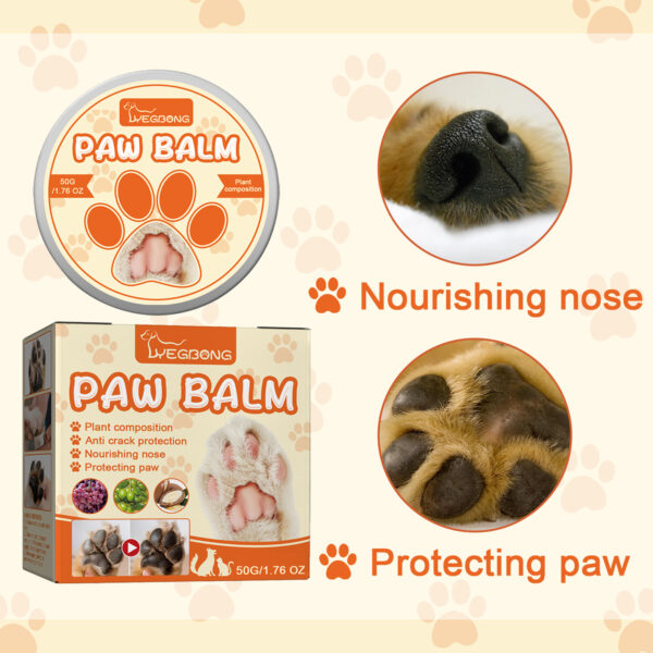 Yegbong 50g Pet Paw Moisturizing Care Balm Dog Cat Soothing Dry Cracked Protect Nourishing Paw Protection Relief Pet Paw Balm - Image 3