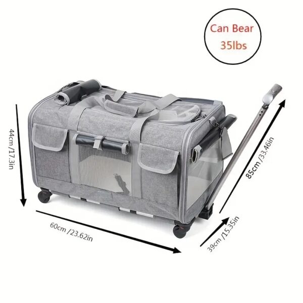 Extra Large Portable Pet Trolley Case, Detachable Dog Trolley Case, Large Foldable Pet Bag Cat Travel Carrier Bag - Image 4