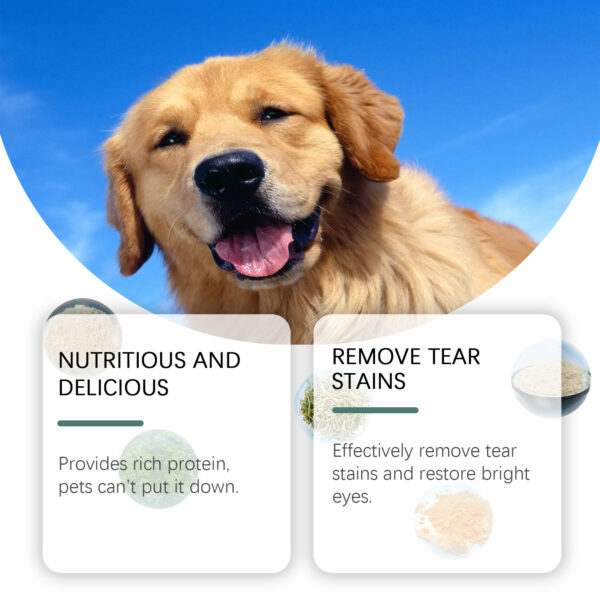 Yegbong 80pcs Dog Eye Tear Stain Cleaner Tablet Eyewax Remove Gentle Clean Brighten Eye Moisturizing Dry Eye Supplement - Image 4
