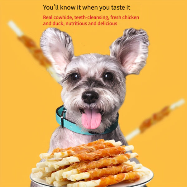 100g/400g(3.53oz/14.11oz) Chicken Wrapped Rawhide Sticks, Dog Treats For Small, Medium, & Large Dog, Made With Real Chicken - Image 2