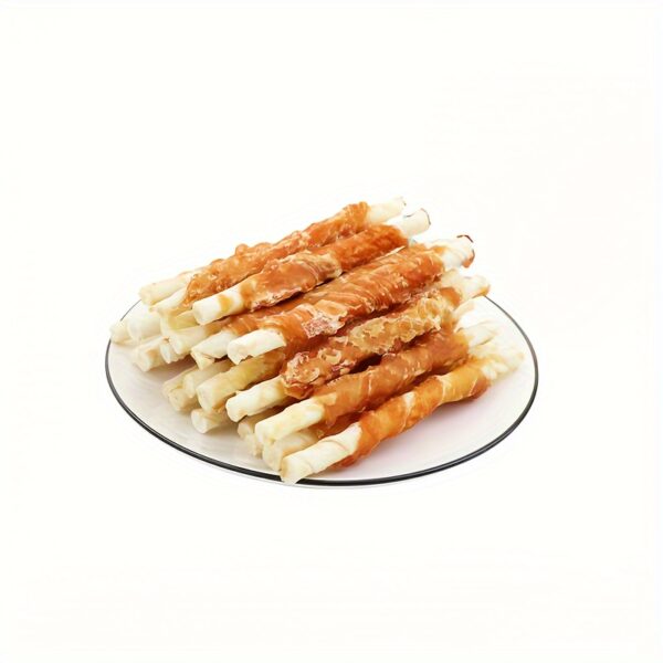 100g/400g(3.53oz/14.11oz) Chicken Wrapped Rawhide Sticks, Dog Treats For Small, Medium, & Large Dog, Made With Real Chicken - Image 6