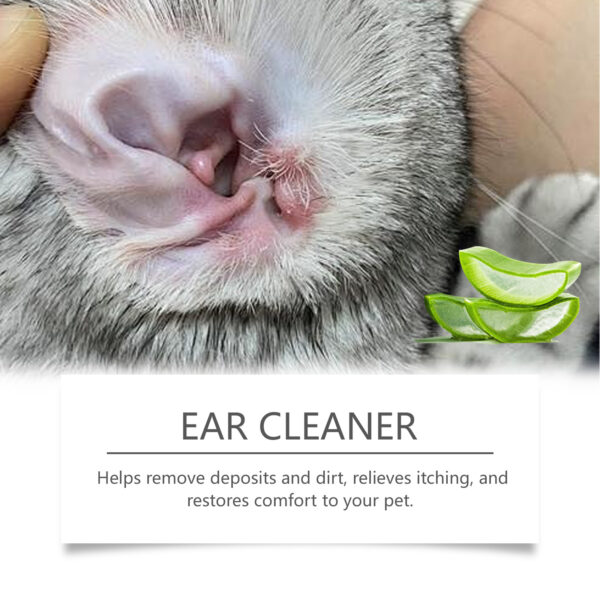 Yegbong 100ml Pet Ear Cleaning Drops For Cats Dogs Odor Removal Relieve Itching Ear Wash Ear Health Care Clean Mites Earwax Drop - Image 5