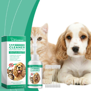 Yegbong 100ml Pet Ear Cleaning Drops For Cats Dogs Odor Removal Relieve Itching Ear Wash Ear Health Care Clean Mites Earwax Drop