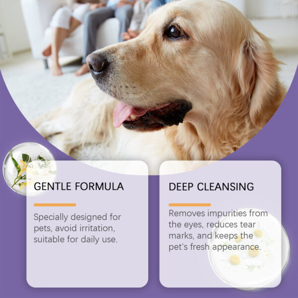 Yegbong 30ml Pet Eye Cleaner Drops Tear Stains Clean For Dogs Cats Stains Remove Nourish Skin Moisturizing Brighten Eye Rinse - Image 4