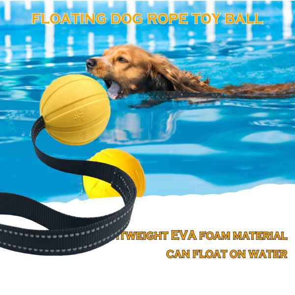 Dog Toy Balls On a Rope for Small Medium Large Dogs Chewers, Durable Interactive Ball for Training Dogs, EVA Foam Ball Floats - Image 3
