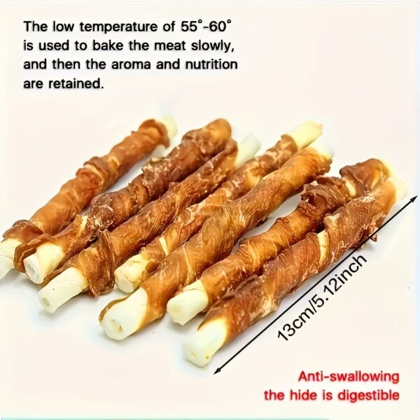 100g/400g(3.53oz/14.11oz) Chicken Wrapped Rawhide Sticks, Dog Treats For Small, Medium, & Large Dog, Made With Real Chicken - Image 3