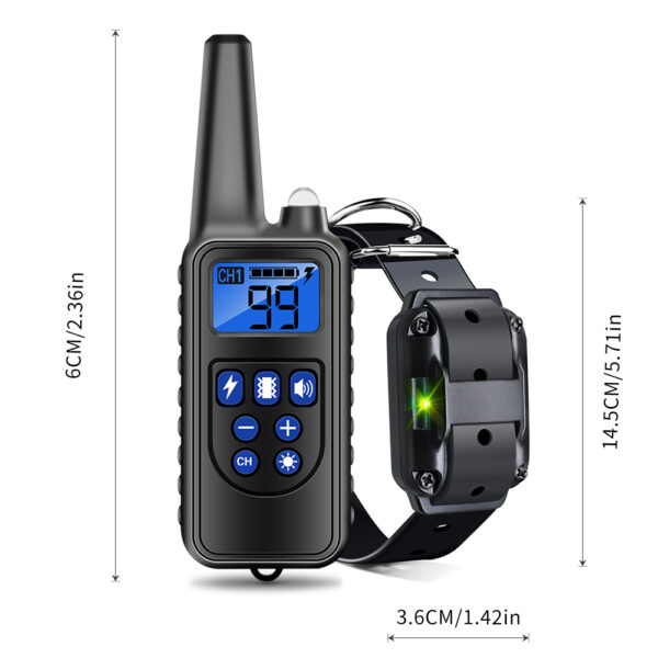 Electric Dog Training Collar Dog Anti Bark Stop Rechargeable Waterproof Pet Remote Control All Size Shock Vibration Sound 3 Dogs - Image 2