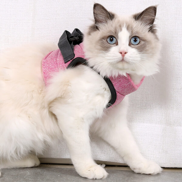 Adjustable Anti-Escape Small Cat Belt Kitten Harness Light Breathable Soft Pet Vest Wiring Harness Traction Belt Kitten Walking - Image 9