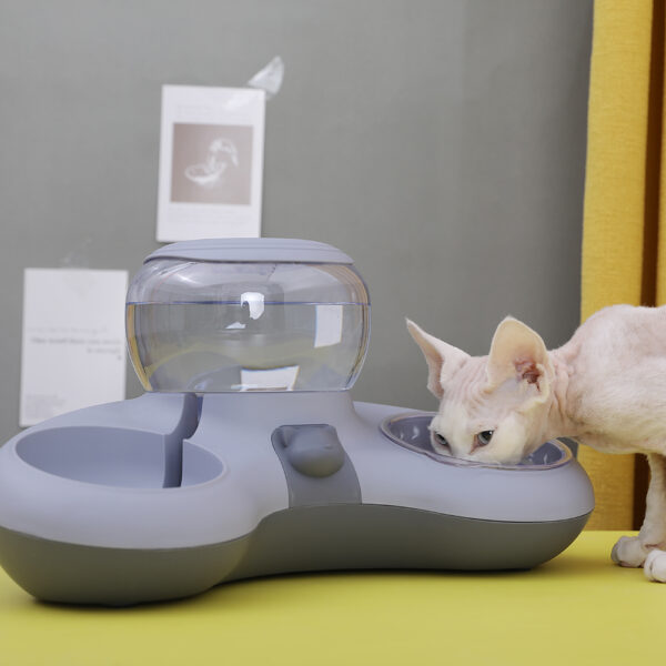 HOOPET New Style Cat Automatic Drinking Feeding Bowl Anti-overturning Non-slip Bowl for Cats Dogs Cat Food Holder Teddy Dog Bowl - Image 2