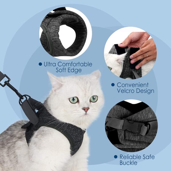 Adjustable Anti-Escape Small Cat Belt Kitten Harness Light Breathable Soft Pet Vest Wiring Harness Traction Belt Kitten Walking - Image 2