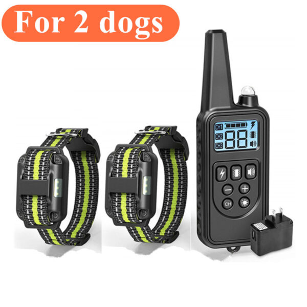 800m Dog Training Collar Remote Electronic Shock Training Collars Rechargeable Waterproof Stop Barking Dog Training Nylon rope - Image 7