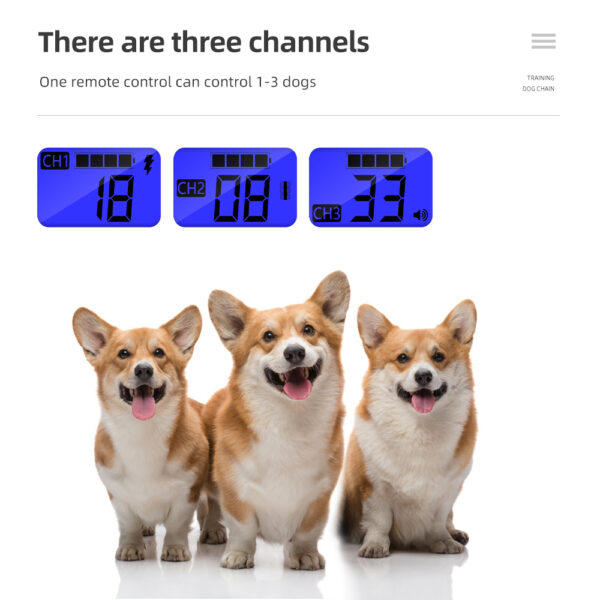 Electric Dog Training Collar Dog Anti Bark Stop Rechargeable Waterproof Pet Remote Control All Size Shock Vibration Sound 3 Dogs - Image 5