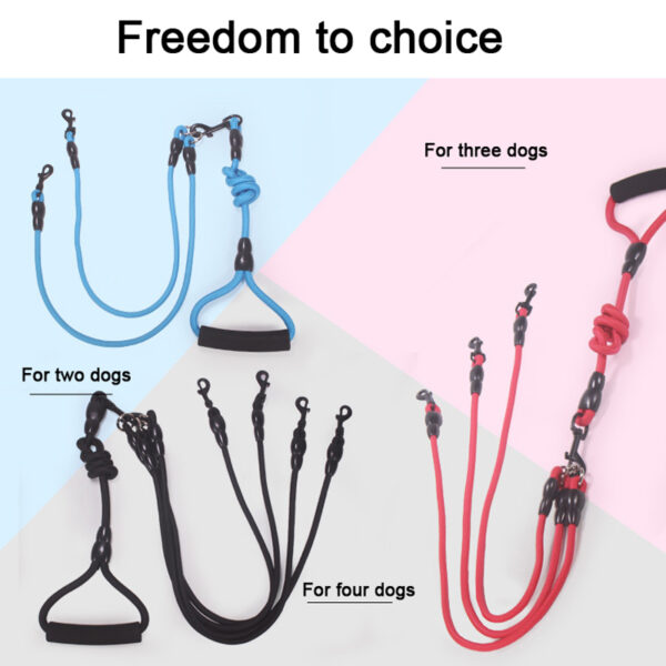 Pet Dog Leash Nylon Rope Double Dual Two Heads Dogs Leash 2 Way Coupler Walk Two and More Dogs Collars Harness Leads Dog Leashes - Image 3