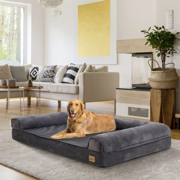 XXXL Large Calming Dog Bed Orthopedic Memory Foam Sofa Couch Waterproof Removable Cover Plush Mat for Small Medium Large Dogs - Image 3