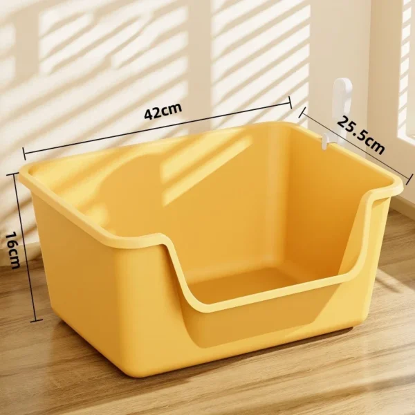 Cat Litter Box Large Capacity Semi-closed Anti-Splash Cats Toilet Bedpan Plastic Big Mac Oversized Cat Tray Bedpan Pet Supplies - Image 6