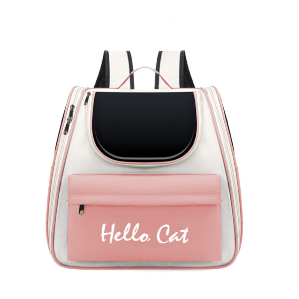 Cat bag  large capacity  convenient for pets to go out  portable  breathable  double-shoulder hand-held pet backpack - Image 6