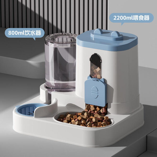 Automatic Dog Cat Feeder and Water Dispenser Gravity Food Feeder and Waterer Set with Pet Food Bowl Universal Pet Products - Image 8
