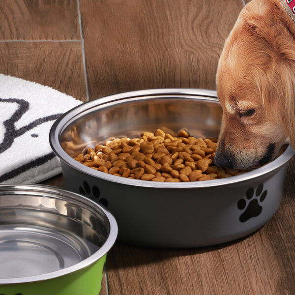 Dog Water Bowl with Non-Slip Rubber Base And Cats And Dogs Drinking Water Feeding Pet Bowl Stainless Steel Pet Feeders Pets Dogs - Image 3