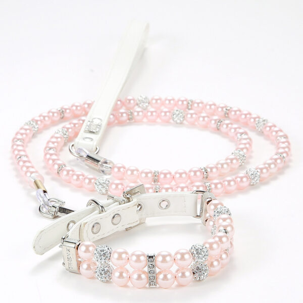 Pet Leash Collar Jewelry Pearl Cat Necklace Small and Medium-sized Dog Harnesses Supplies Wholesale - Image 10
