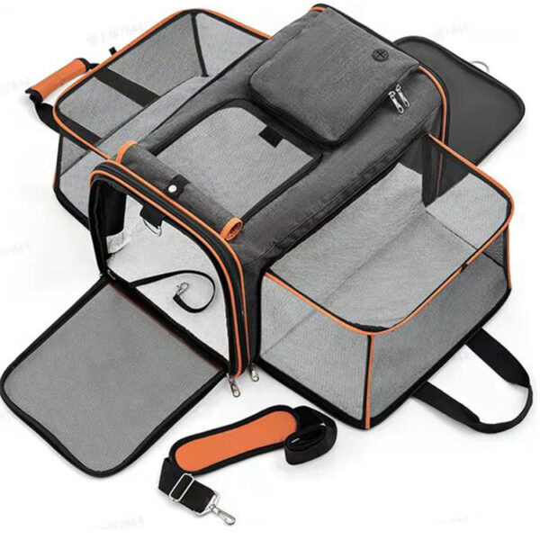 Cat Bag Foldable Large Capacity Cat Outdoor Car Expansion Portable Pet Handbag Breathable Diagonal Cross Bag for Cats and Dogs - Image 9