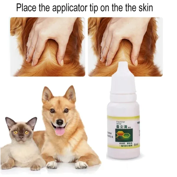 Pet Dog Flea Killer Vitro Drops Long-Lasting Control Repel Anti Fleas Cat Ticks Lice Insect Remover For Cats Dogs Repeller 120ML - Image 6