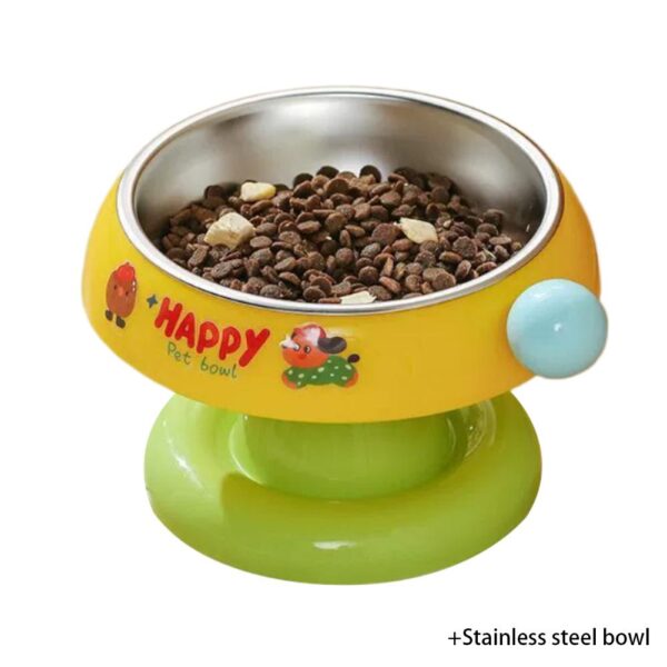 Cute Stainless Steel Pet Bowl Non-Slip Durable Cat Food Bowl Dog Bowl Protects Cervical Spine for Kittens And Dogs - Image 8