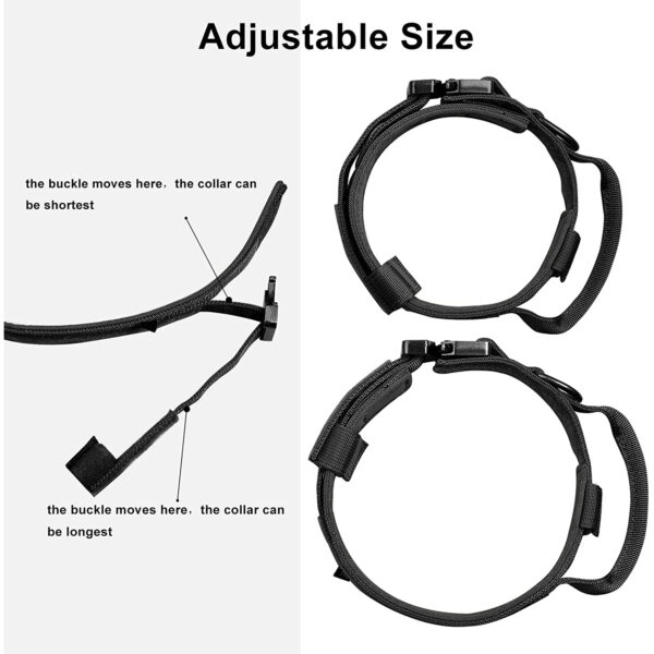 Heavy-Duty Military Tactical Dog Collar & Leash Set: Adjustable & Durable For All sized dog - Image 3