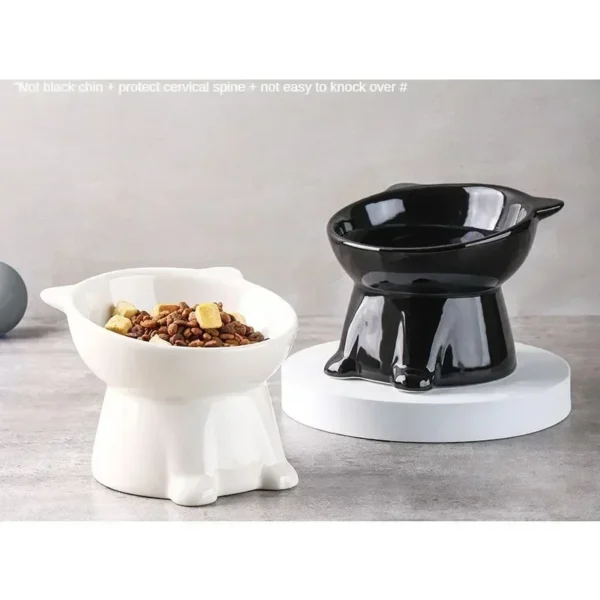 Black  Cat Bowl Pet Bowl Pet Supplies Dog  Macaron Color New Cat and Dog Universal Pet Bowl - Image 3