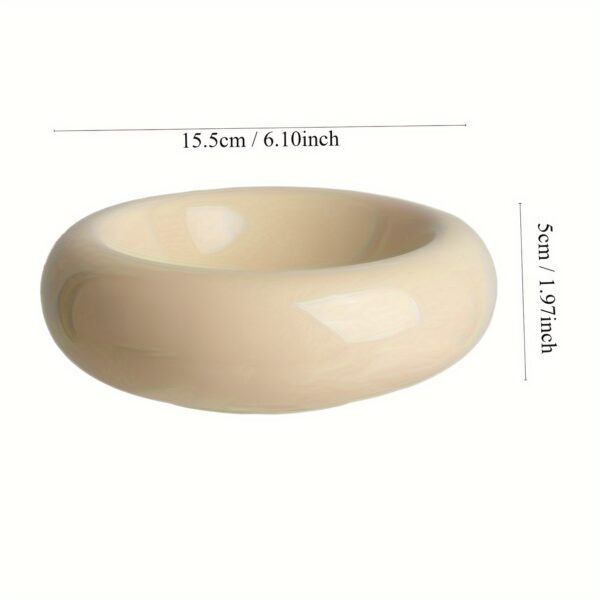 Cat Bowl Ceramic Cat Bowl Dish Pet Bowl Donut Shape Cat Food Bowl Anti-Fall Flip Bowl Non-slip Multiple Colors Shapes Snack Bowl - Image 8