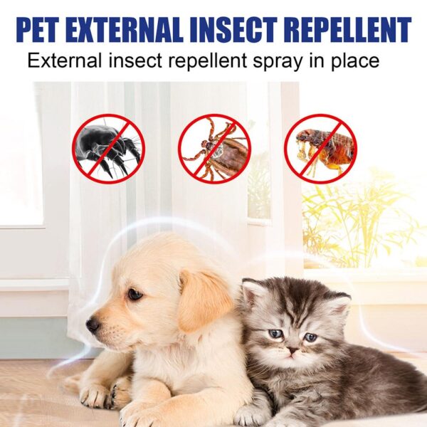 60ml Pet Pest Spray Pet Dog Anti-flea Mites Ticks Drops Kitten Pest Treatment Treatment Flea Puppy Kitten Puppy Spray M2n1 - Image 5