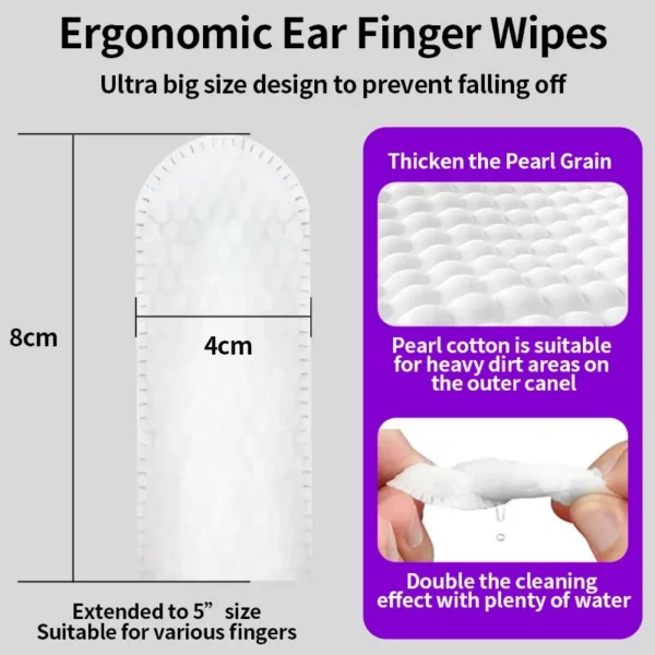 Ear cleaning pet supplies, pet ear cleaning wipes, ear care finger cots, ear mite removal for cats and dogs - Image 5