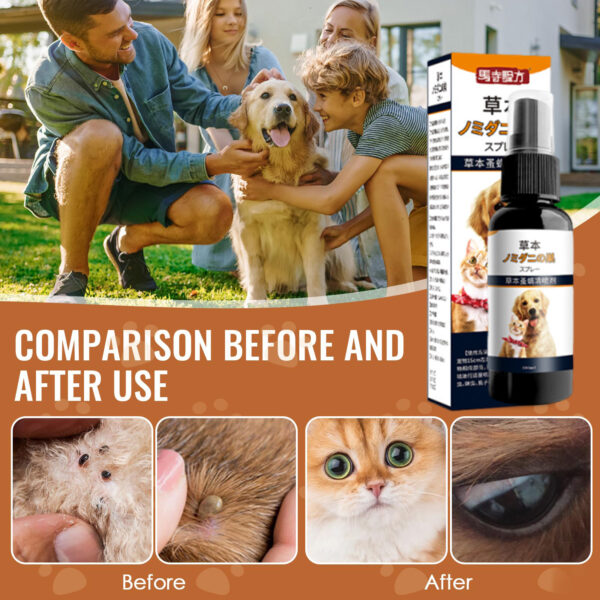 100ml Pet Anti Flea Tick Agent Spray for cat dogs Vitro Drops Extracorporeal Pet Deworming Skin Cleaning Spray for Lice Ticks - Image 5