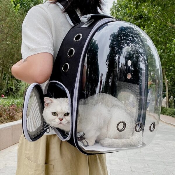 Pet Cat Carrying Bag Space Pet Backpacks Breathable Portable Transparent Backpack Puppy Dog Transport Carrier Space Capsule Bags - Image 6