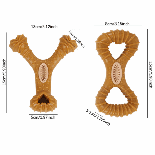 Indestructible 22CM Solid Beechwood Chew Stick for Large Dogs - Dental Health Interactive Toy with Treat Hole, Heavy Duty Chewin - Image 2
