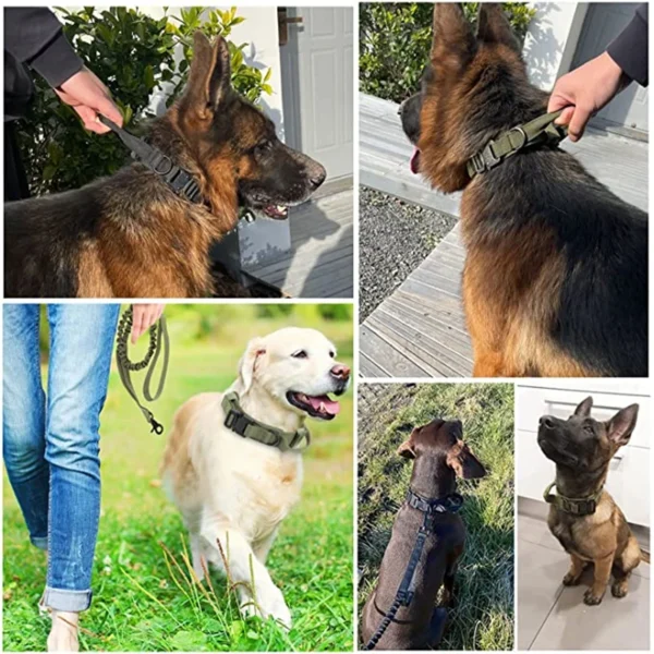 Durable Tactical Dog Collar Leash Set Adjustable Military Pet Collar Leash Medium Large Dog German Shepherd Training Accessories - Image 5