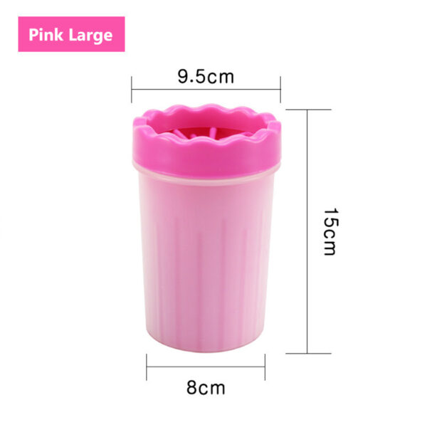 1Pc Pet Plastic Foot Wash Cup S L XL Large size silicone brush Dog cat clean foot mud removable cleaning Foot - Image 12