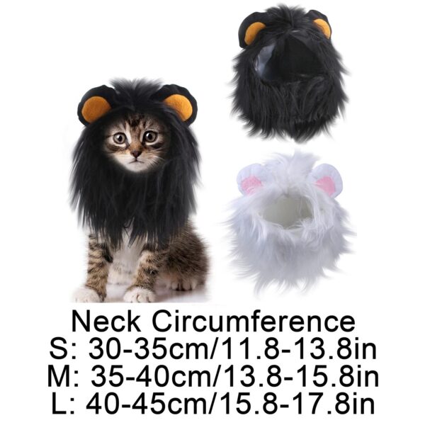 Cat Costume Cute Lion Mane Cat Wig Hat Cosplay Clothes Cap Dress Up Puppy Kitten Halloween Christmas Party Decoration Supplies - Image 6