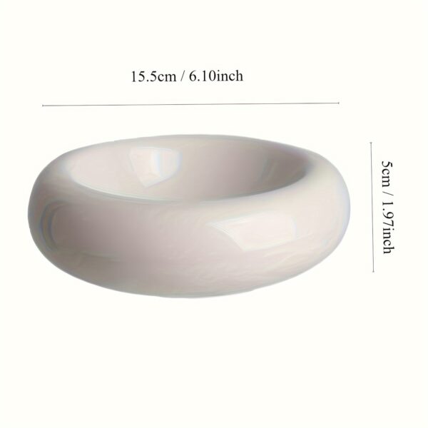 Cat Bowl Ceramic Cat Bowl Dish Pet Bowl Donut Shape Cat Food Bowl Anti-Fall Flip Bowl Non-slip Multiple Colors Shapes Snack Bowl - Image 7