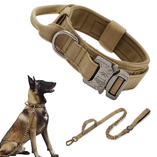 Durable Tactical Dog Collar Leash Set Adjustable Military Pet Collar Leash Medium Large Dog German Shepherd Training Accessories - Image 17