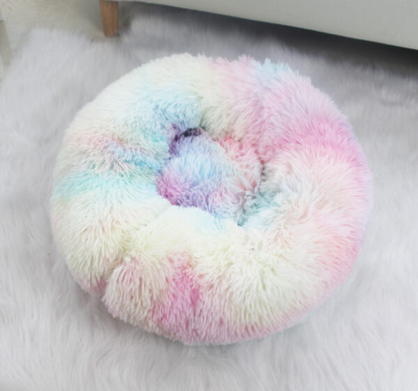 Home Plush Pet Nest Winter Cat Nest Dog Nest Warm Detachable and Washable Round Cat Nest Pet Bed Seasonal Universal Decoration - Image 7
