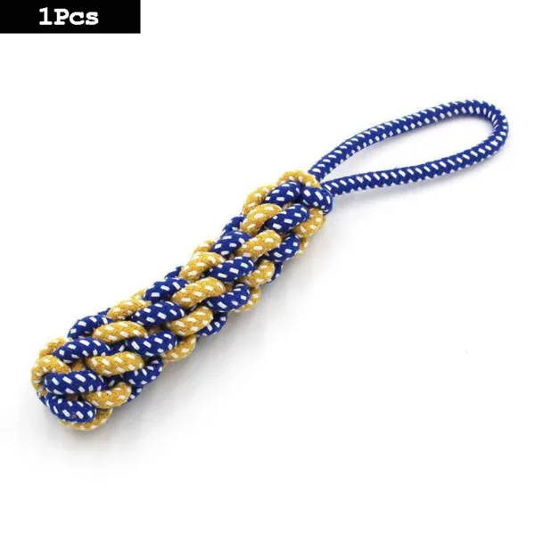 1pc Dog Toy Carrot Knot Rope Ball Cotton Rope Dumbbell Puppy Cleaning Teeth Chew Toy Durable Braided Bite Resistant Pet Supplies - Image 8