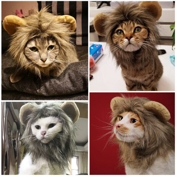 Cat Lion Mane Halloween Costume for Cats Lion Costume for Small Dogs Cats and Kitten Outfits for Halloween Christmas Pet Clothes - Image 6