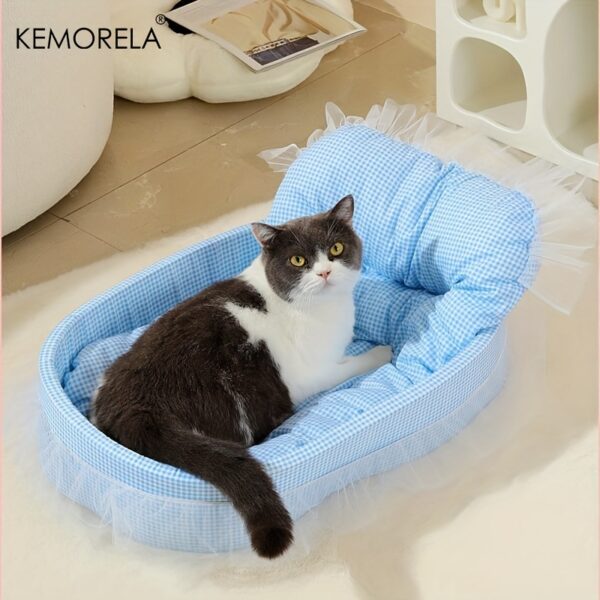 KEMORELA Gauze-edged Cat Princess Sofa Bed Washable and Removable - Universal Pet Mat for All Seasons Suitable for Cats and Dogs - Image 2