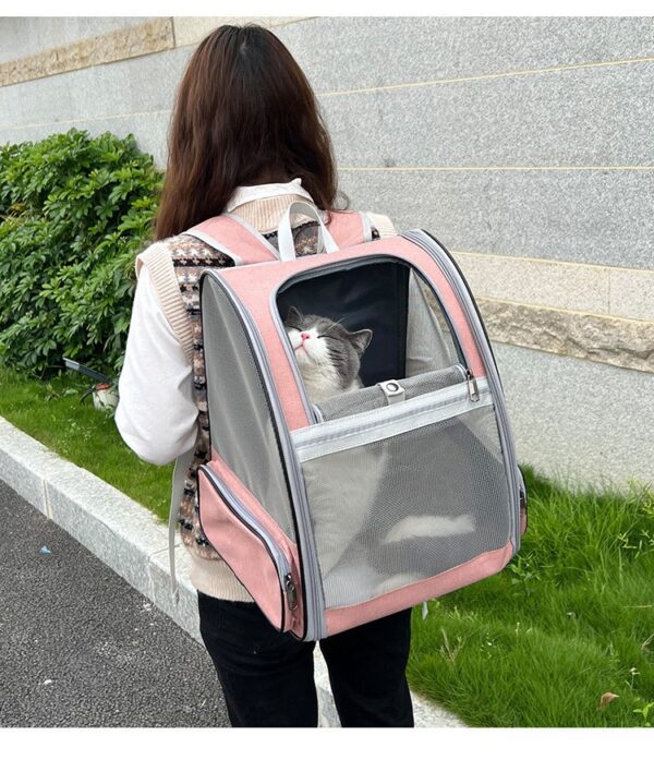 Practical, foldable cross-border pet bag. New style for cats and dogs, portable, breathable, spacious. Portable cat backpack. - Image 5