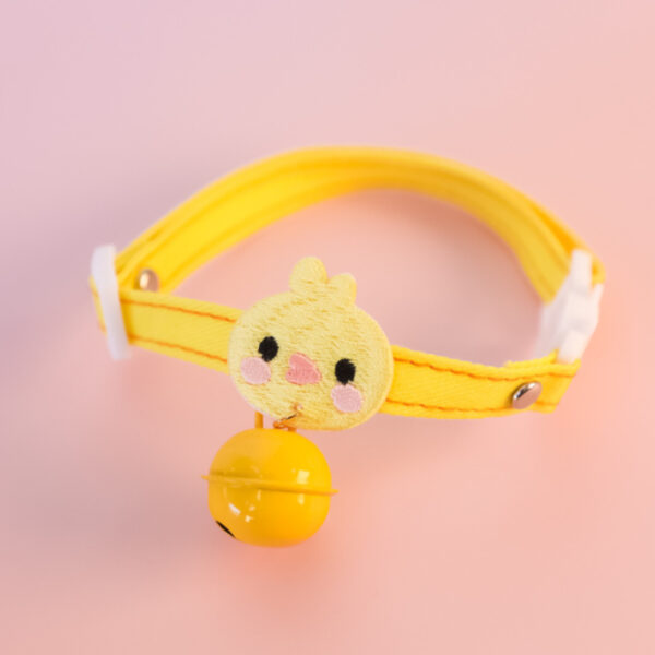 Super Cute Cotton Cat Collar Anti-choking Safety Buckle Adjustable Pet Collars Rabbit/frog/Panda Big Bells Cats Accessories - Image 3