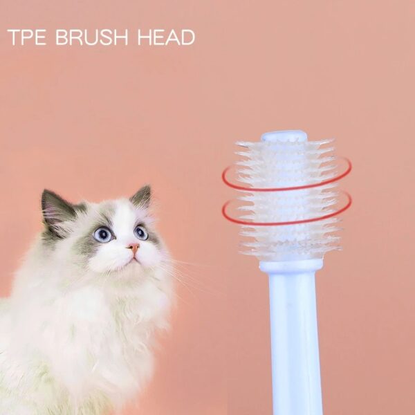 360 Degrees Pet Toothbrush Cat Brush Addition Bad Breath Tartar Teeth Care Dog Cat Cleaning Mouth Dog Cat Cleaning Supplies - Image 4