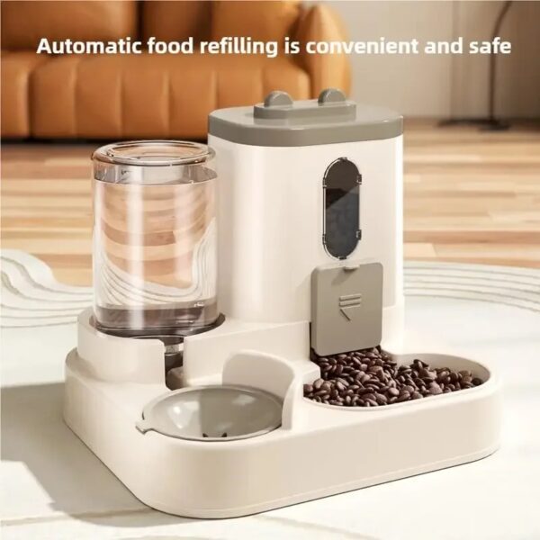 Automatic Dog Cat Feeder and Water Dispenser Gravity Food Feeder and Waterer Set with Pet Food Bowl Universal Pet Products - Image 2